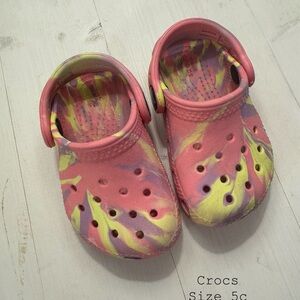Crocs Kids' Pink and Yellow Clogs